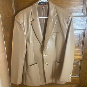 Brand New Faux Leather Blazer by Fab'rik